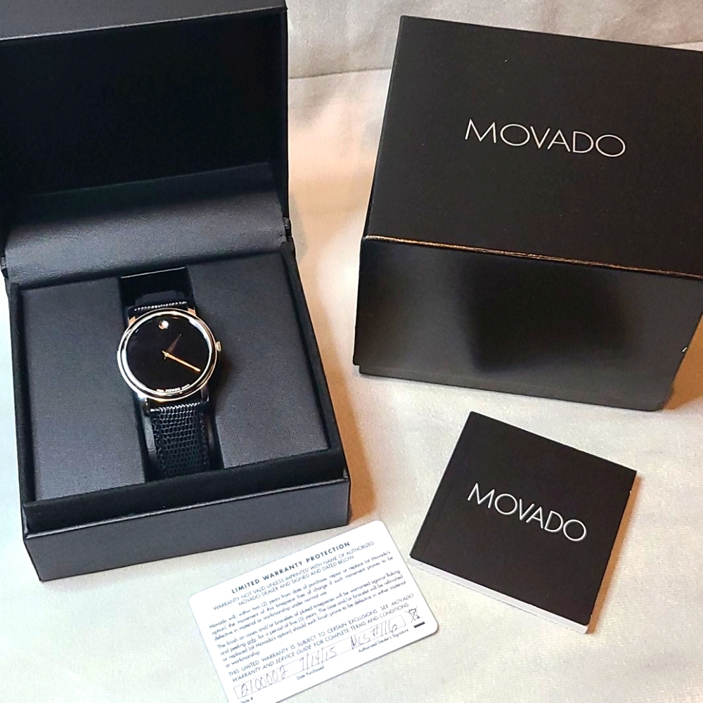 Movado Snake Print Classic Watch